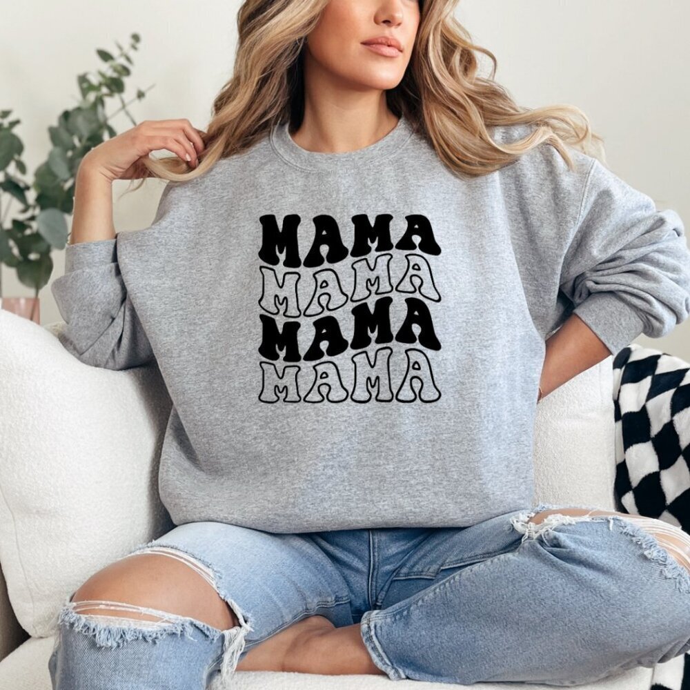 Mama Mama custom crewneck Sweatshirt sweater Hand Crafted
